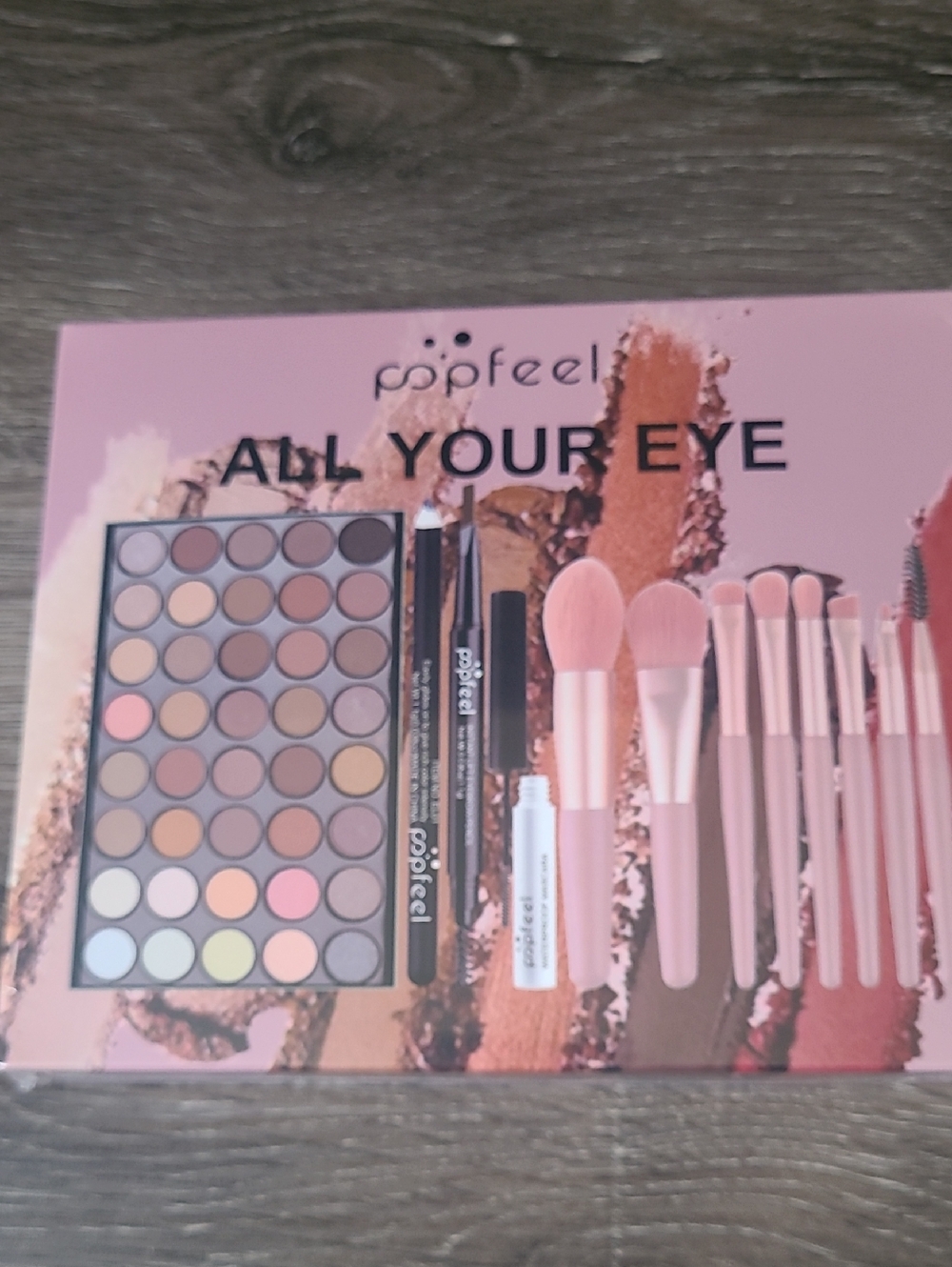 Popfeel All Your Eye Pink Makeup Brush & Eyeshadow Set